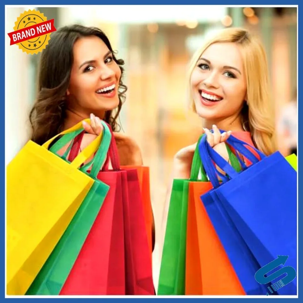 Reusable Non-Woven Tote Bags Bulk Set Eco-Friendly Grocery Shopping